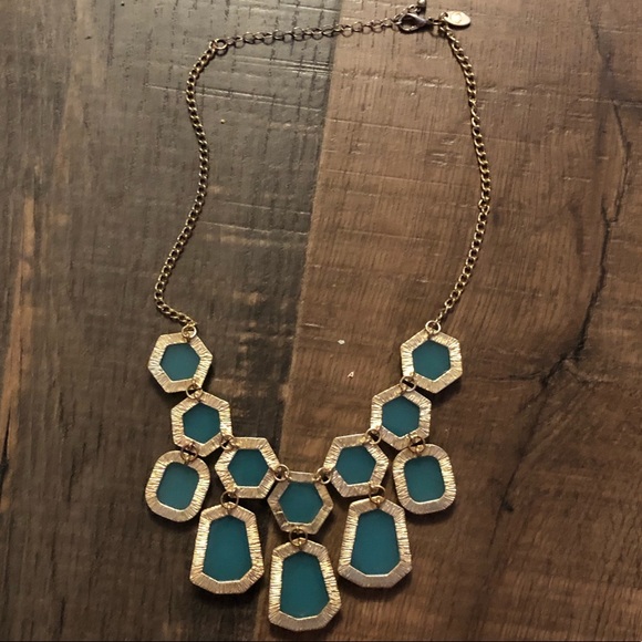 ✨Blue and Gold Chunky Necklace✨ - Picture 2 of 4